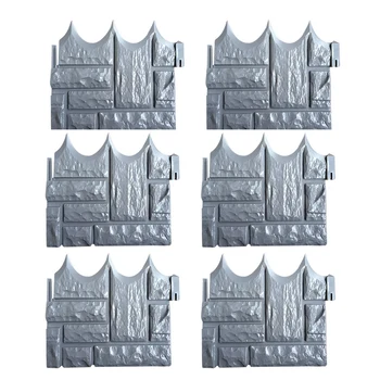 

6Pcs Garden Fence Plastic Fencing Lawn Grass Edging Barrier Garden Yard Plant Flower Bed Border Fence