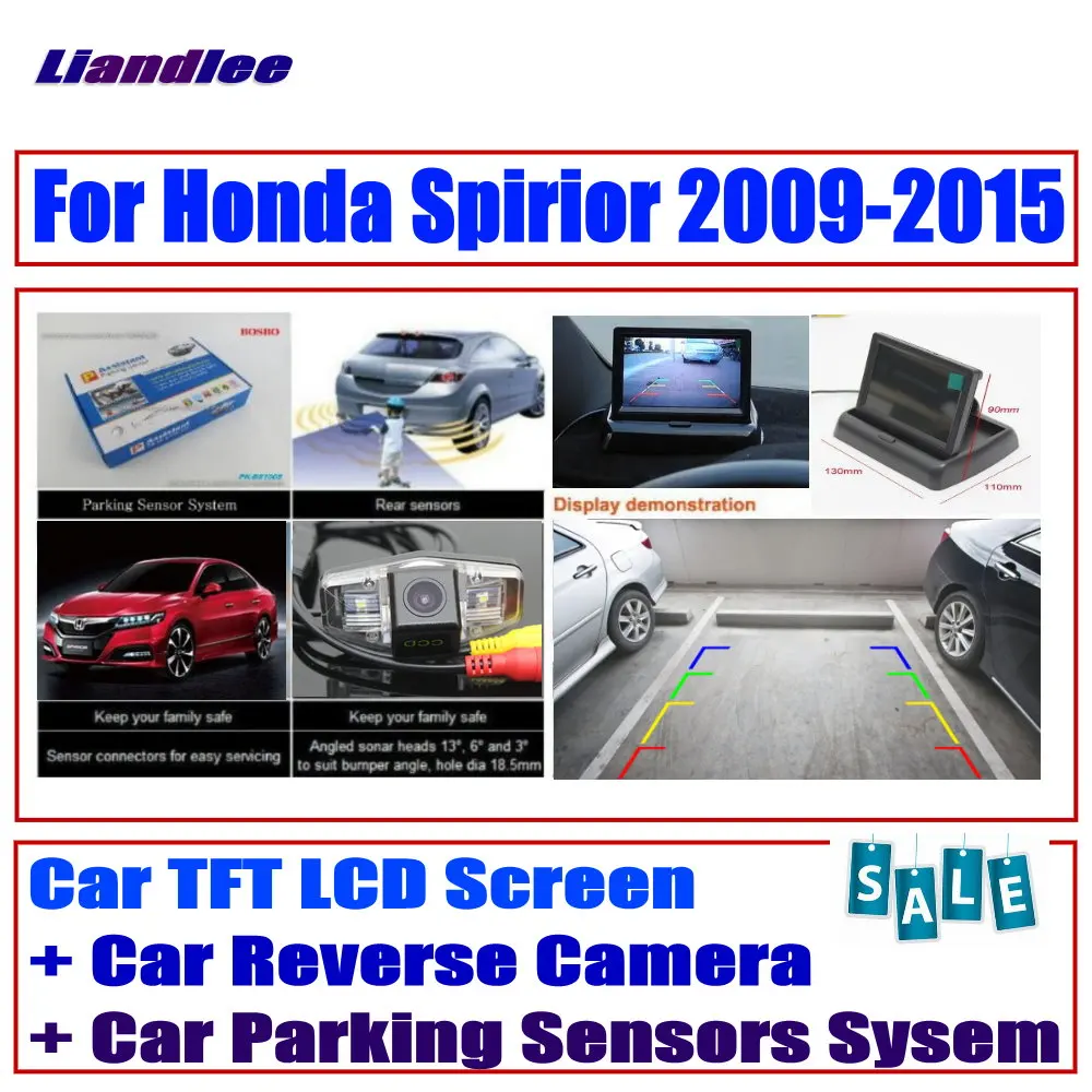 Для Honda Spirior 2009- камера заднего вида парковочные датчики системы автомобиля заднего вида CAM дисплей