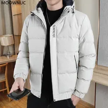 

Winter 2021 New Men's Fashion Trend Solid Color Hooded Down Jacket Men's Slim Casual Fleece Thick High-Quality Jacket Size M-5XL