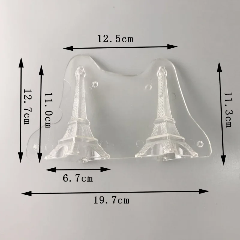 DIY 3D Eiffel Tower Shaped Plastic Chocolate mould Cake Decorating Molds Pastry Tools Baking Tools Mold DIY Candy Jelly Mold 04