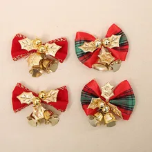 6 шт Рождественская елка Декоративный бант с колокольчики Рождественская елка кулон