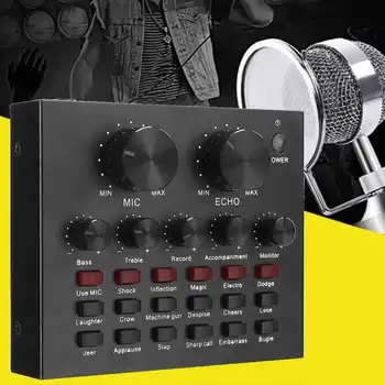 

Audio External Usb Headset Microphone Mobile Computer Metal Sound Card Accessory