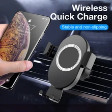 KUSDO беспроводное быстрое зарядное устройство Автомобильный держатель Подставка для iPhone XS Max Беспроводная зарядка для samsung S9 S10