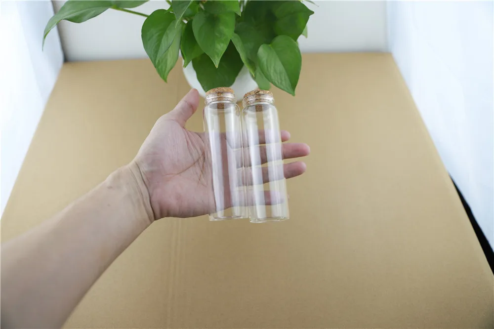 37mm 24PCS 100ml Glass Bottles Storage Jar for Spice Corks spicy Bottle Candy Containers Vials With Cork Stopper (5)