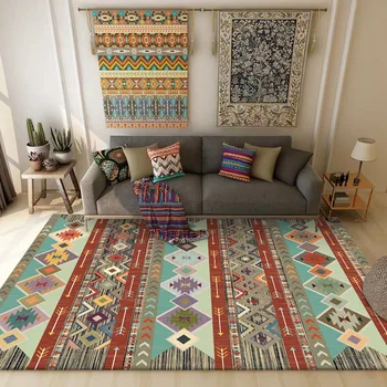 

Nordic Bohemian retro geometric ethnic style living room bedroom kitchen bedside carpet floor mat customization