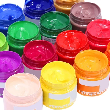 

Acrylic Paint Cream Pigment Professional School Art Supplies Easy Apply Non Toxic Hand Painted Children 100ml 8 Colors Beginner