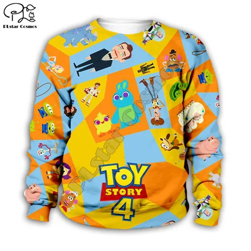 Kids sweatshirts Детские толстовки с капюшоном с объемным рисунком «Forky Toy Story 4 pinrt», комплект, футболка для мальчиков, толстовка с принтом «Ducky Bunny», «Sherif Woody», штаны с рисунком Базза Лайтера - Цвет: Kids sweatshirts