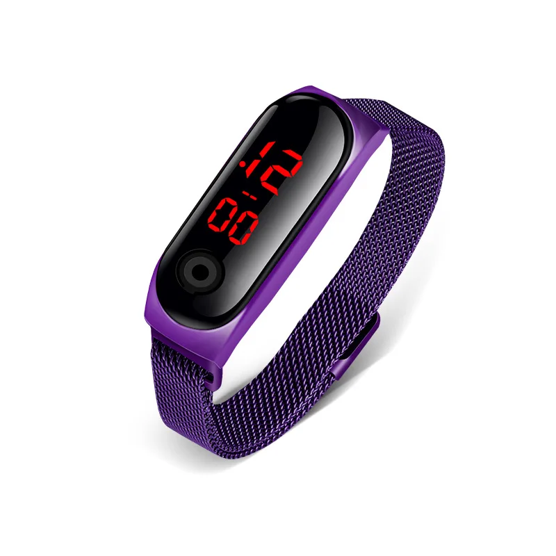 Винтажные женские часы унисекс модные из нержавеющей стали светодиодные