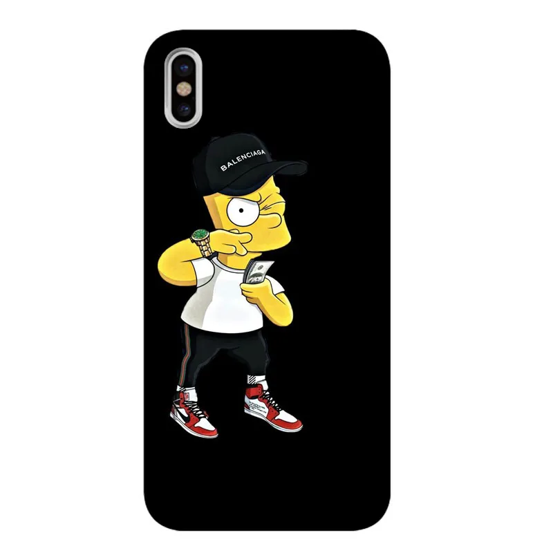 Homer J. Simpson черный мягкий Силиконовый ТПУ чехол для телефона для iphone X XS XR XSMax 7 8plus 5 5S 6 6s Plus