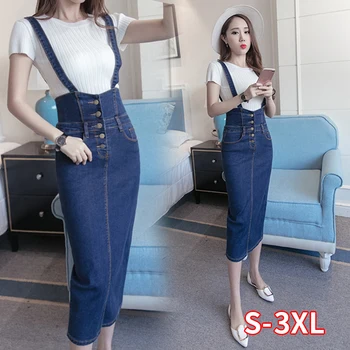 

Denim Skirts Womens 2020 New Bodycon Saia Midi Plus Size S~3XL Jupe Femme Elastic Faldas Mujer Slim Ladies Jeans Pencil Skirt