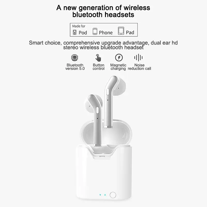 H17T TWS Wireless Earbuds Bluetooth Headset 5 0 Hi fi Sound True Wireless Stereo Earphone with 35Hrs Playback with Charging Case