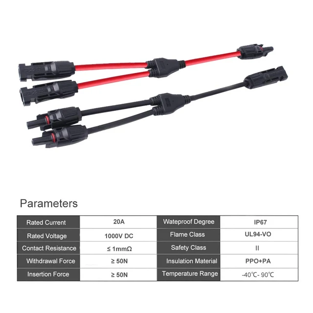 Solar Panel Connector Waterproof  Cable Connectors Solar Panels