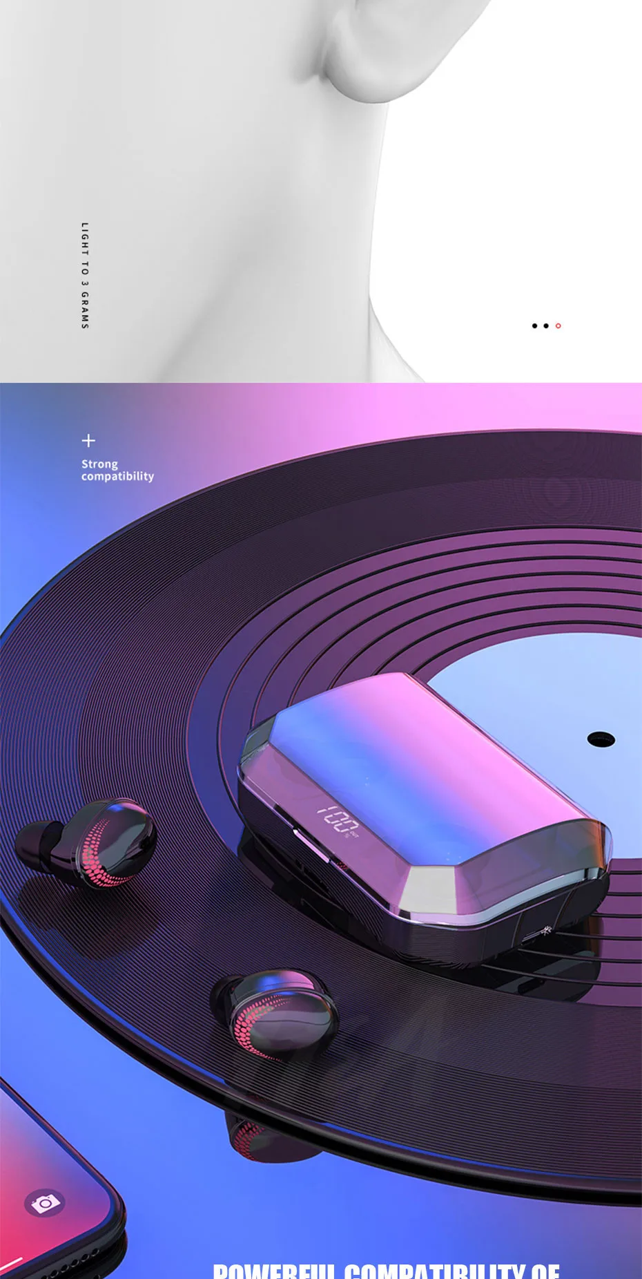 H& A TWS Bluetooth V5.0 HIFI Беспроводные наушники 8D стерео спортивные наушники гарнитура с зарядной коробкой микрофон для iPhone Xiaomi