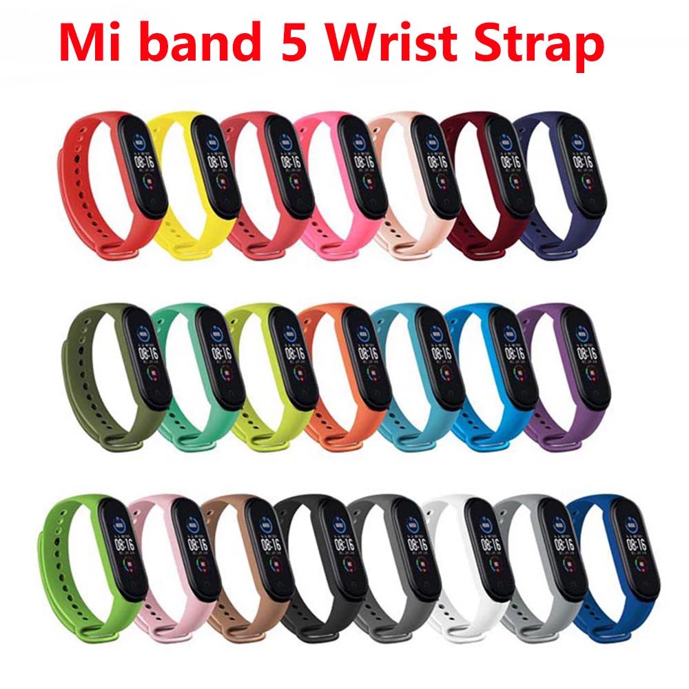 Ремешок Mi Band 5 для Xiao mi band ремешок часов pulsera correa сменный силиконовый