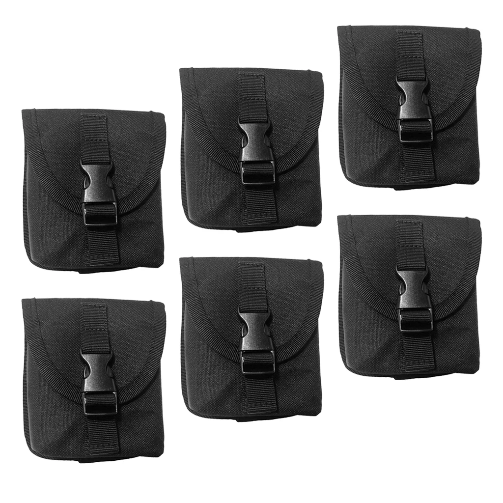 6pcs Durable Diving Weight Pocket Strong Replacement Dive Belt Pouch Pack