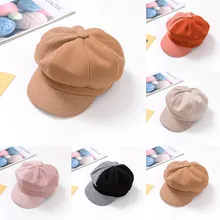 Детский берет для маленьких девочек; Новинка; сезон осень-зима; удобная дышащая шапка в клетку; берет; шапка; женский фетровый Берет шерстяной; Зимние береты