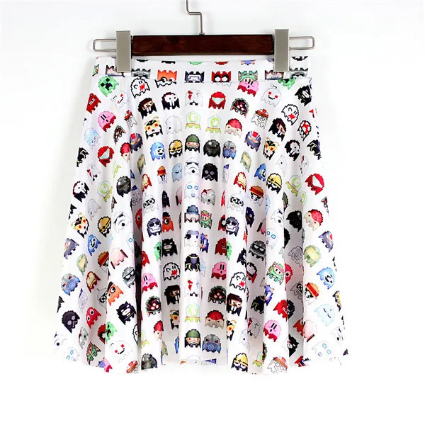 

Europe And America Hot Sales Game Series Eat Peas Pleated Skirt Women's Beach Skirt Full Skirt