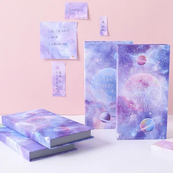 

1box Stationery Stickers Vaporwave DIY Planet Sticky Paper Kawaii Moon Plants Stickers For Decoration Diary Scrapbooking