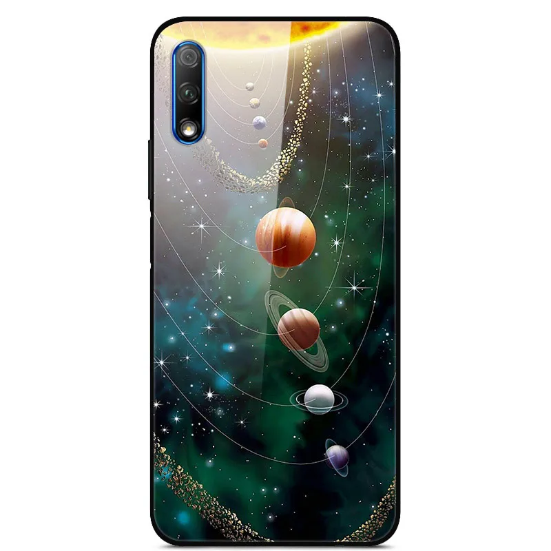 Серый Для huawei Honor 9X чехол, силиконовый бампер, жесткий, закаленное покрытие для huawei Honor 9X x9, китайская версия, стеклянный чехол Honor9X 9 X Funda - Цвет: Серый