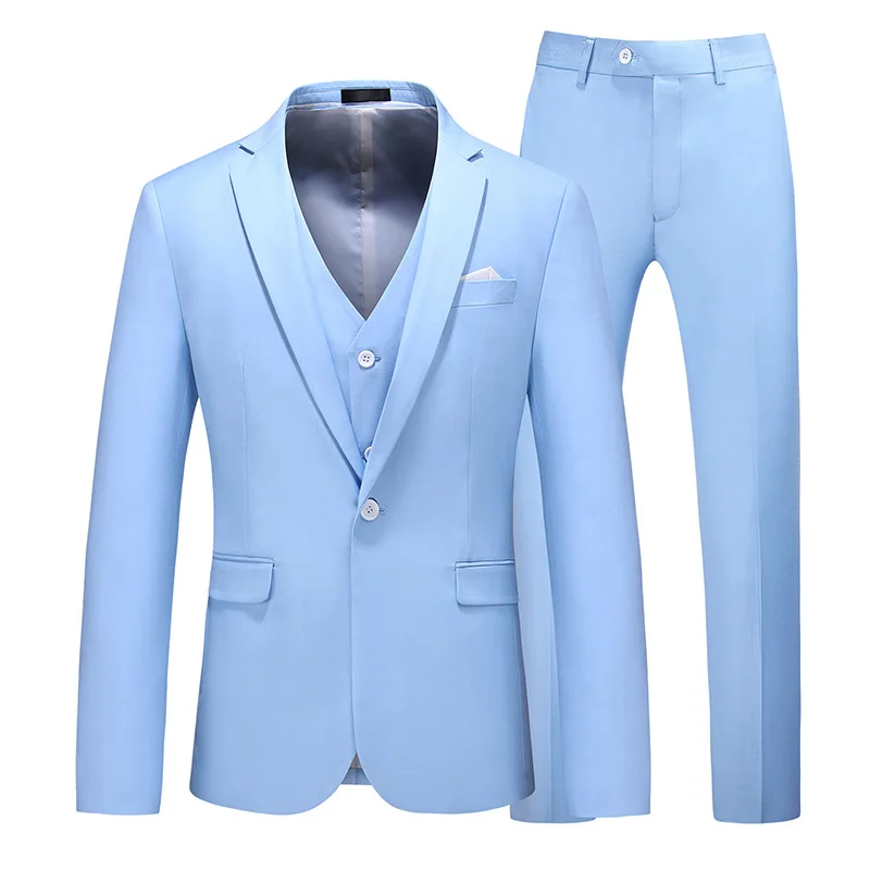 High-end customized royal blue men's suit suit wedding Blazer men's suit business formal party black large size M-6XL tuxedo men