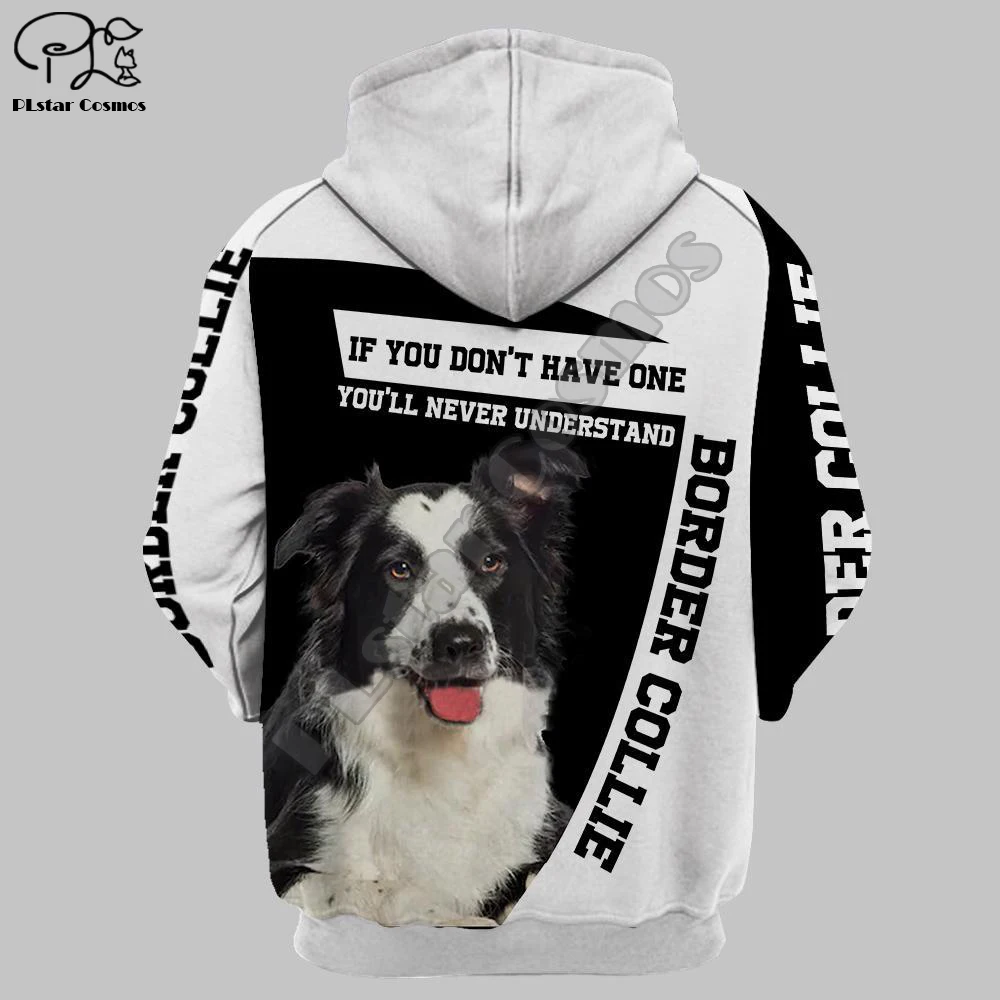  unisex Mens Border Collie Dog 3d print hoodies autumn long sleeve Sweatshirts women pullover tracks