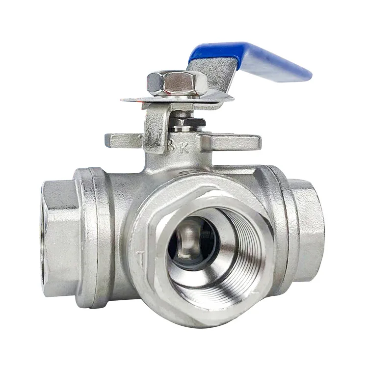 BSP L Type Male Thread Three 3 Way Ball Valve DN15 Stainless Steel 304 Handle Valves Port 1/2" | Обустройство дома