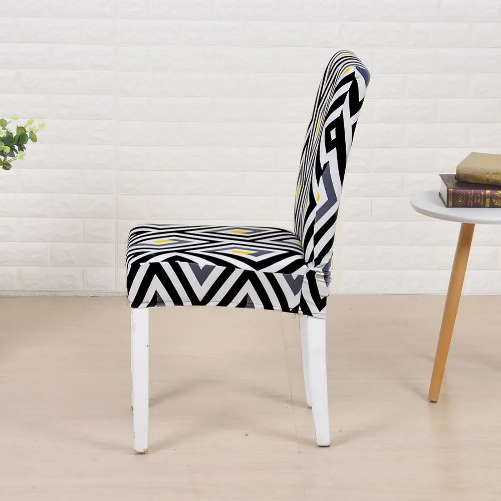 Chair Cover Printed Elastic Chair Cover Polyester Chair Cover For Wedding Banquet Party Chair Cover Removable