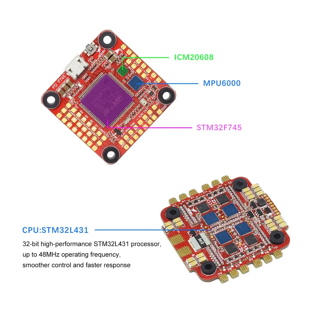 HGLRC вперед 65A 3-6S L431 BL32 4 в 1 ESC+ FD765-VTX F7 FC управление полетом для FPV гоночного дрона Аксессуары RC