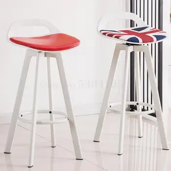 

Bar Chair Modern Simple High Footed Stool Bar Chair Lift Bench Domestic Back Stool Northern Europe Bar Chair