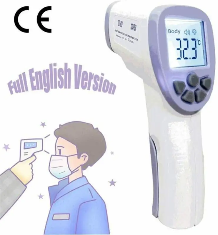 

In Stock Digital Thermometer Infrared Baby Adult Forehead Non-contact Infrared Thermometer LCD Backlight Termometro Infravermelh