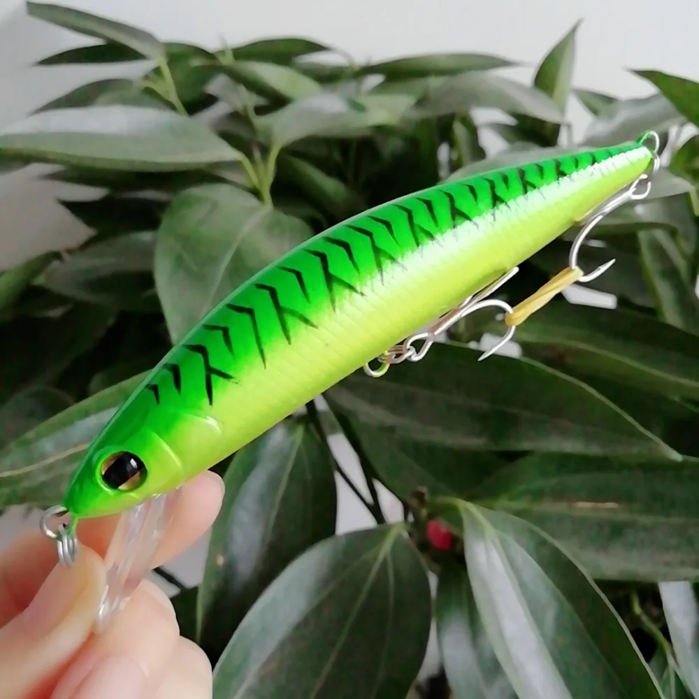 Swolfy 5 шт. тонущие приманки Minnow 12 см 40 г Морская рыбалка Приманки 3D глаза Пластиковые жесткие приманки Джеркбейт искусственные рыболовные воблеры