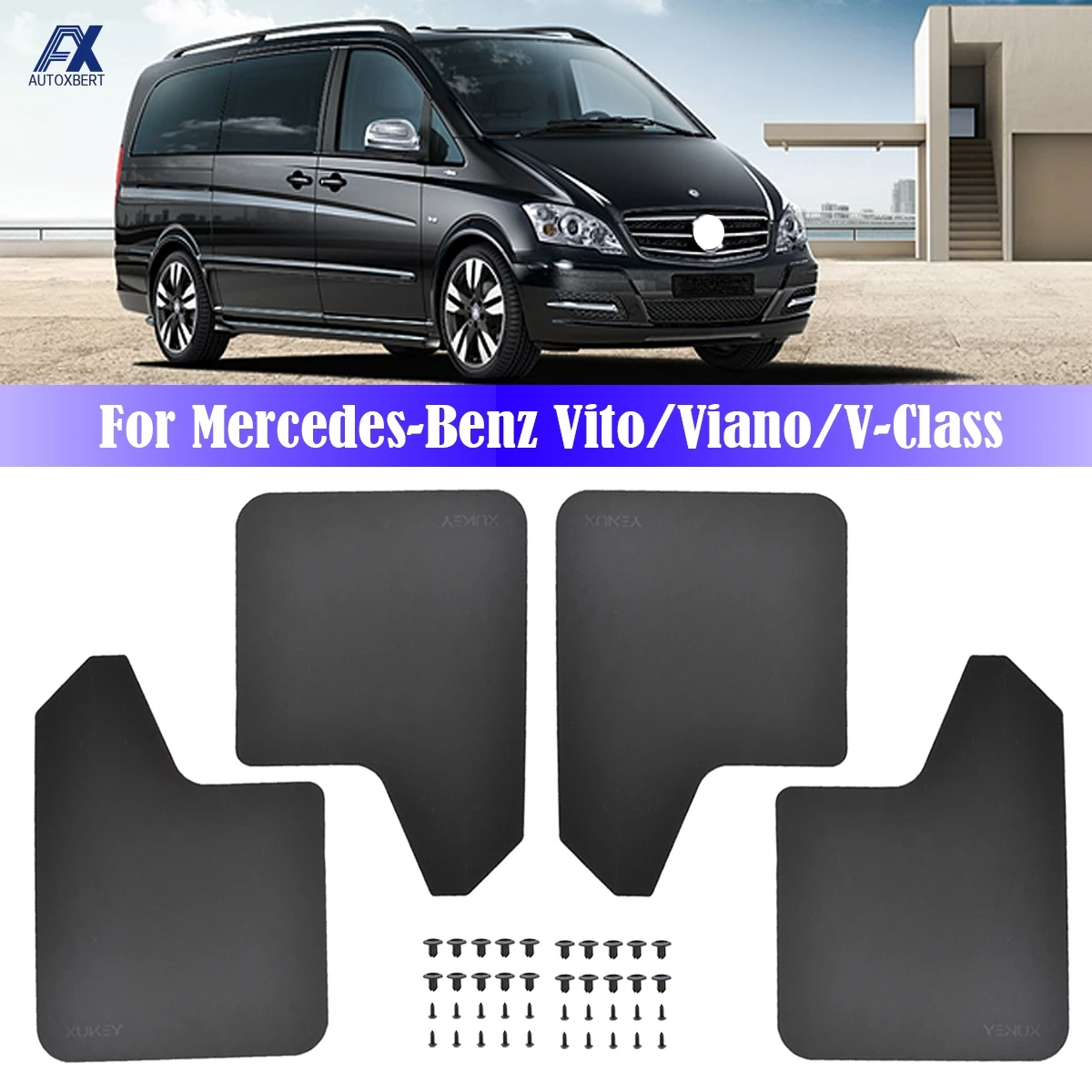 OEM Splash Guards Mud Guards Flaps For 2009-2011 Mercedes Benz Vito Viano W639
