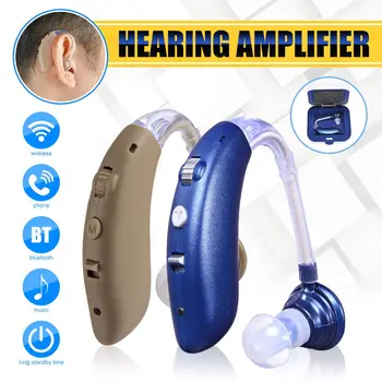 

1X Rechargeable USB Wireless bluetooth Mini Digital Hearing Aid Sound Amplifier Ear Care Tools for Elderly/Hearing Loss Patient