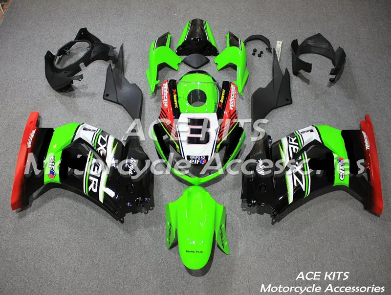 Мотоциклетный обтекатель abs Подходит для Kawasaki Ninja250 2008 2009 2010 2011 2012 корпусные детали пресс-форм ACEKITS Магазин № 0180