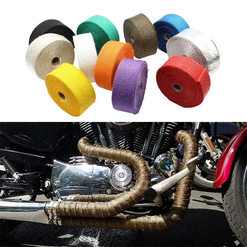 Cinta Aislante Térmica De Fibra De Vidrio Para Escape - 5 Metros, Negra, +5 Bridas