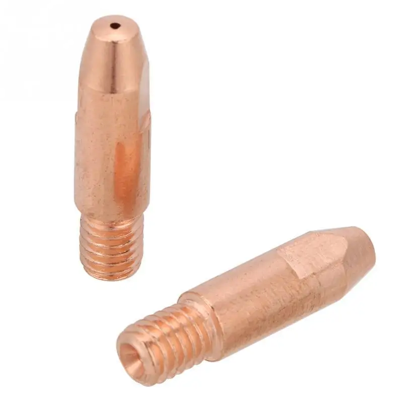 M6 0.8/1.0/1.2mm M6*28mm Copper Contact Tips Welding Nozzles For 24KD MIG/MAG 25AK Welding Torch Tip M6 For Binzel Gas Nozzle