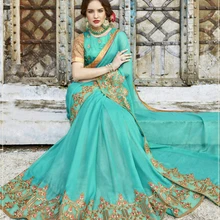 Индийский сари Болливуд этнический традиционный костюм Жоржет сари с вышивкой блузка индийское платье женская одежда Suties