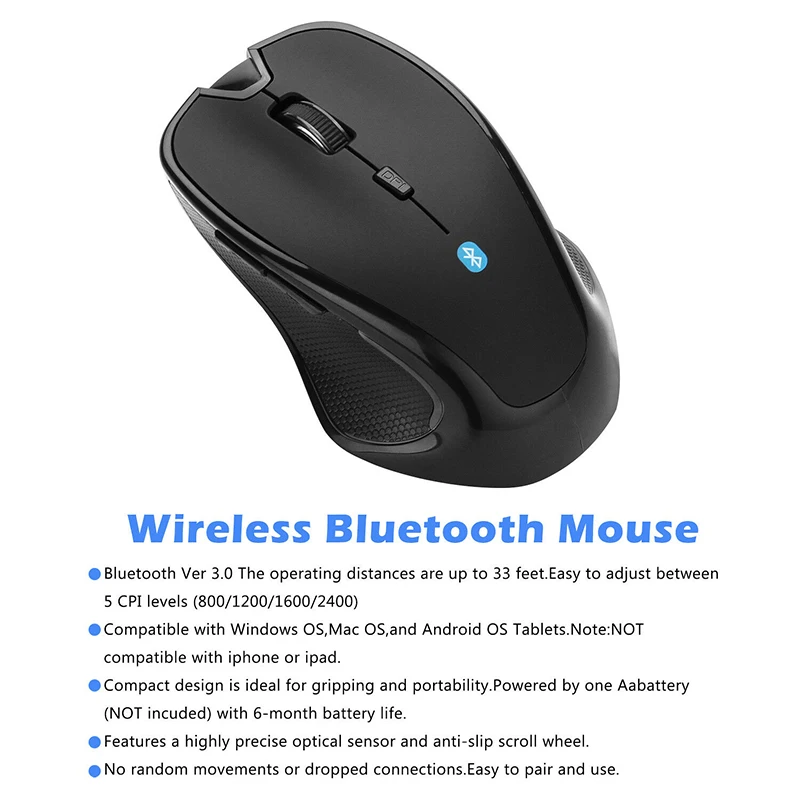 Bluetooth беспроводная мышь 2,4G компьютерная оптическая мышь для ПК Android IOS планшетов VH99