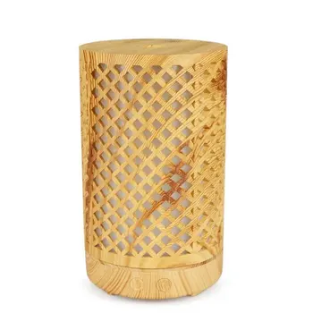 

126 LED Air Purifier 300ML LED Ultrasonic Aroma Diffuser Air Humidifier Wood Grain Colorful Light Essential Oil Purifier