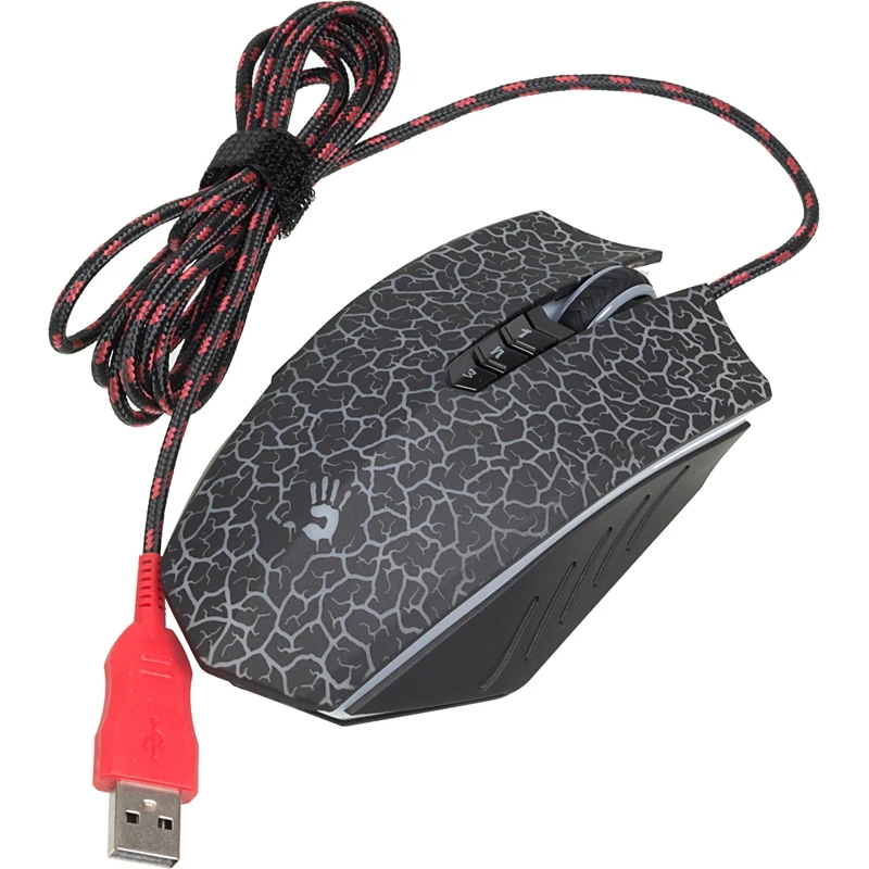 Мышь A4 Bloody A7 Blazing черный оптическая(4000dpi) USB2.0 игровая(8but