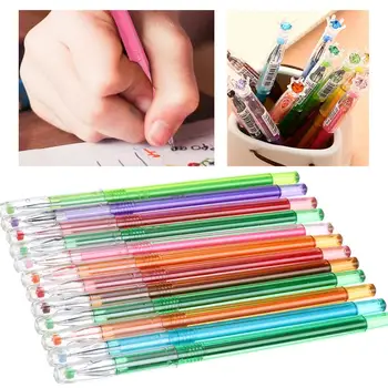 

Gel Pen Candy Colors Colorful 0.5mm 12PCS Set For School Office Supplies Colored Diamond Heads Gel Pens