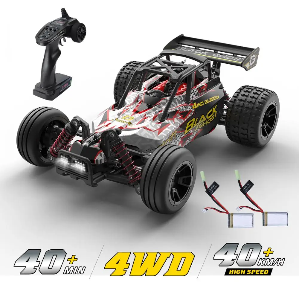 DEERC RC Cars 1:18 Scale 4WD All Terrain Off Road Stunt RC Drift Car 40KM/H High Speed Remote Control Car With 2 Batteries 40Min