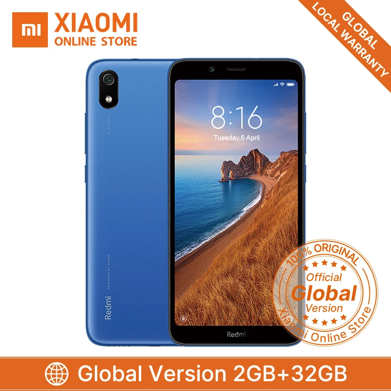 

Global Version Xiaomi Redmi 7A 2GB 32GB 4000mAh Battery Smartphone 5.45" Snapdargon 439 Octa core Mobile Phone 13MP+5MP Camera