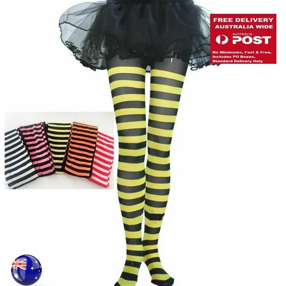 Halloween Cosplay Children Stripe Pantyhose Stockings Baby Boys Girls Christmas Tights Kids Masquerade Party Costumes Children's