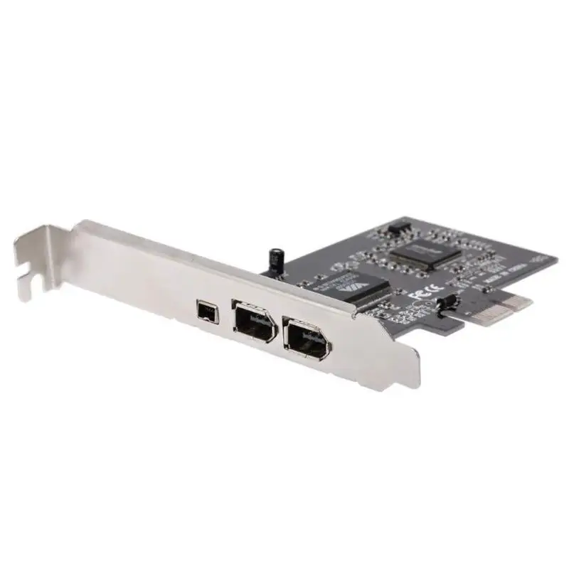 Плата расширения 3 порта 1394A PCI-E 1X к IEEE 1394 DV видео адаптер 1x 4Pin 2x 6Pin контроллер для настольных ПК