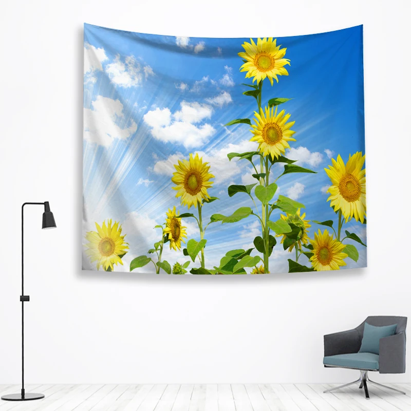 Подсолнух стены Ttapestry висячие украшения богемный пляжный коврик дом Декор общежития МАНДАЛА ГОБЕЛЕН колдовство хиппи - Цвет: 1-11