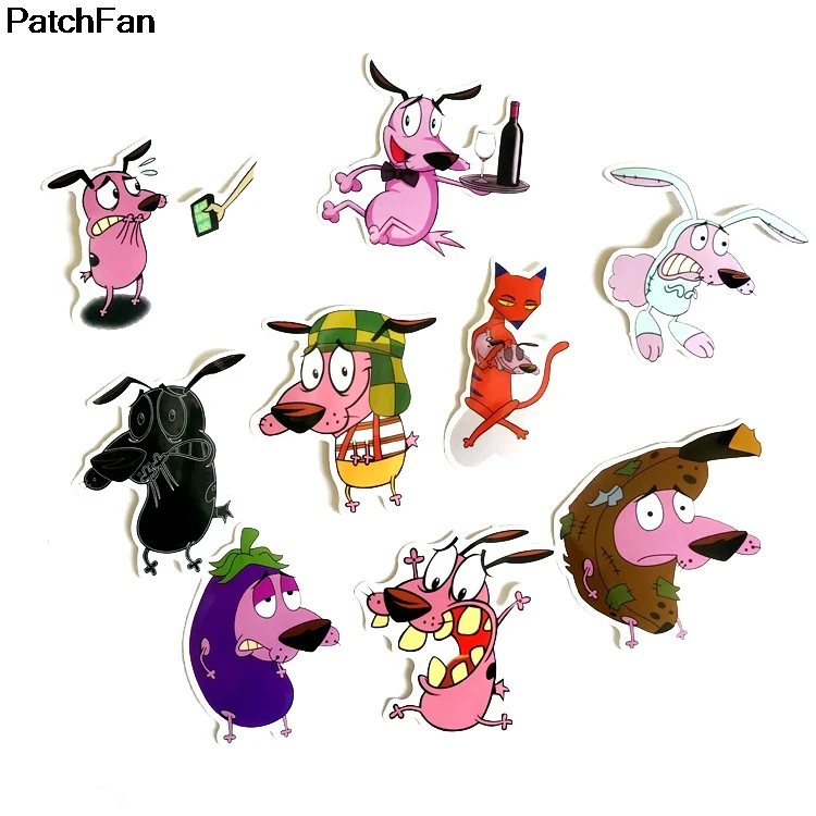 Patchfan 50 шт. смелость трусливая собака наклейка для DIY скрапбукинга альбом ноутбук телефон наклейки на ноутбуки водонепроницаемый стикер A2591