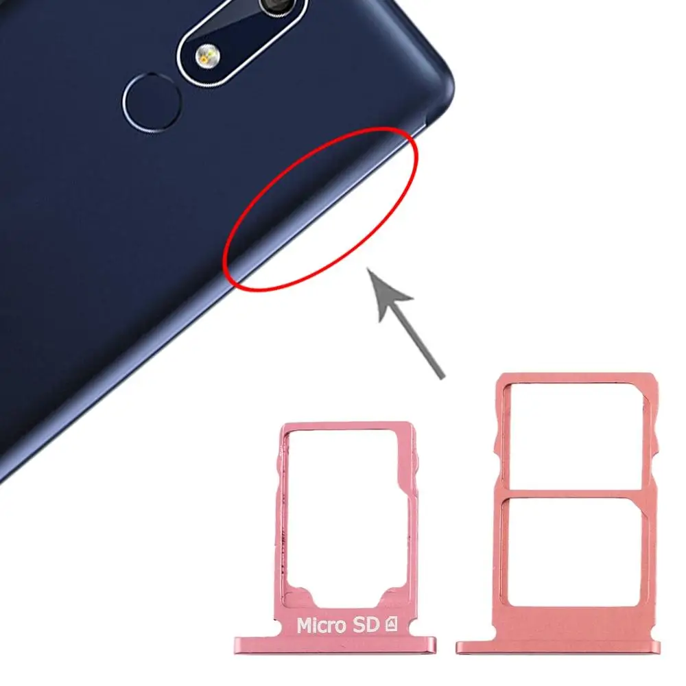 Лоток для sim-карт+ лоток для карт памяти Micro SD для Nokia 5,1 TA-1075