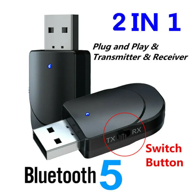 USB Bluetooth адаптер 5,0 музыкальный аудио приемник передатчик Беспроводные адаптеры США