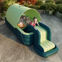 Toy Automatic Filling With Peng Children's Inflatable Swimming Pool Slide Large Awnings Naughty Fort Thickening 2023 New 1